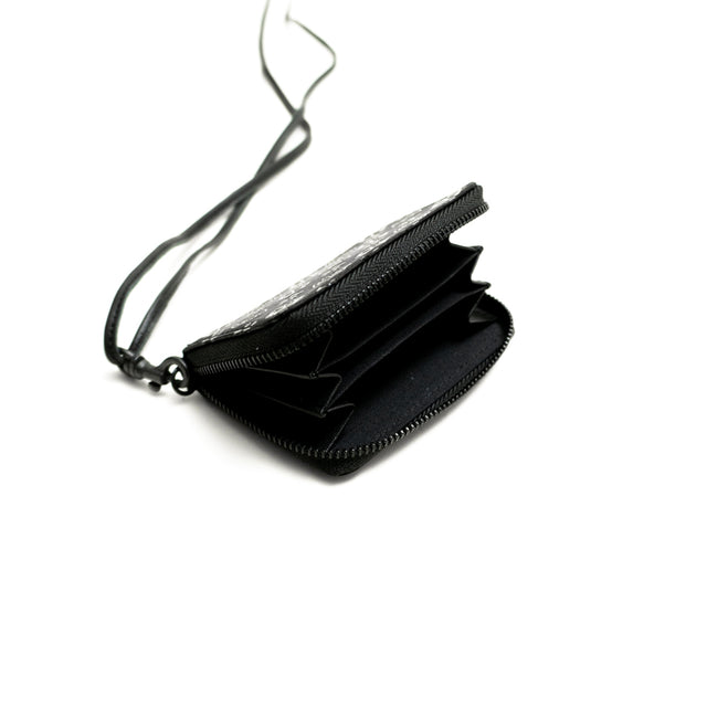 Urushi lacquer m round wallet / 漆ウォレット-テノナカ- / BLACK