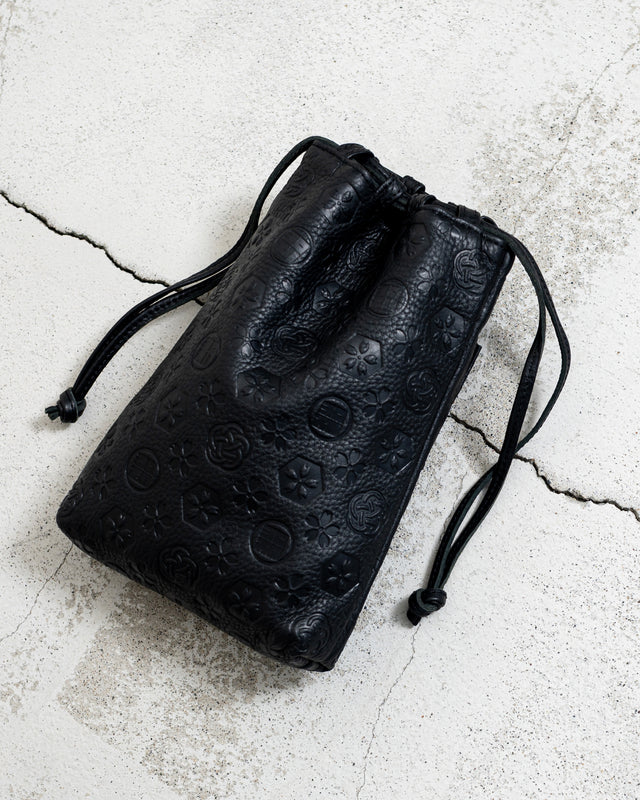 KAKUJI KINCHAKU 25 "YOROZU MONOGRAM PATTERN" (COMPACT SIZE)