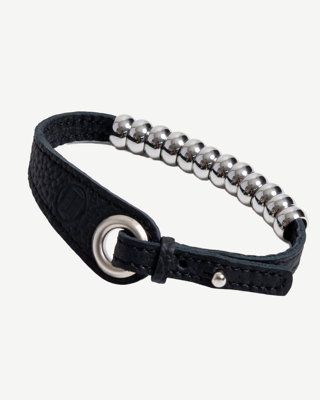 LEATHER CORD BEAD BRACELET (REINOMONO LEATHER)