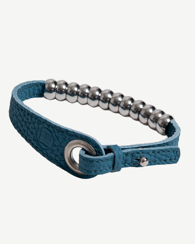 LEATHER CORD BEAD BRACELET (REINOMONO LEATHER)