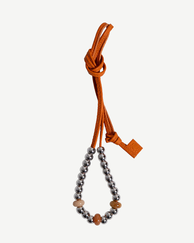LEATHER CORD BEAD NECKLACE (REINOMONO LEATHER)