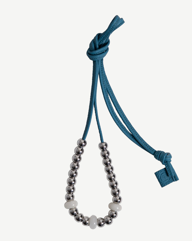 LEATHER CORD BEAD NECKLACE (REINOMONO LEATHER)