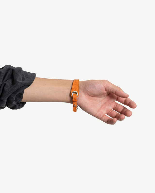 LEATHER CORD BEAD BRACELET (REINOMONO LEATHER)