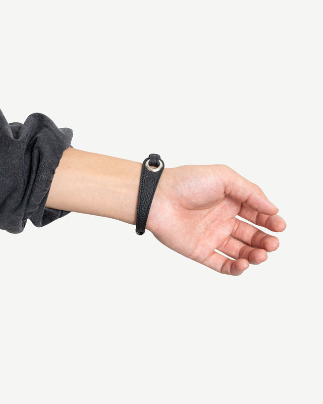 LEATHER CORD BEAD BRACELET (REINOMONO LEATHER)