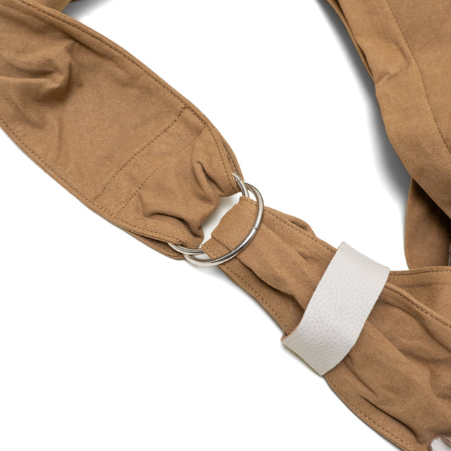 Suede-tone artificialleather sash shoulder  / キモウ タスキショルダー/ CAMEL