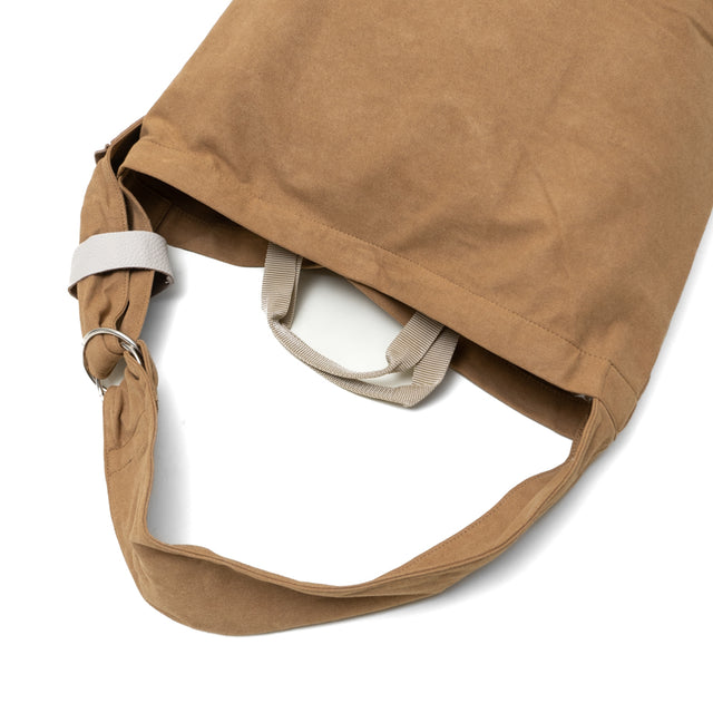 Suede-tone artificialleather sash shoulder  / キモウ タスキショルダー/ CAMEL