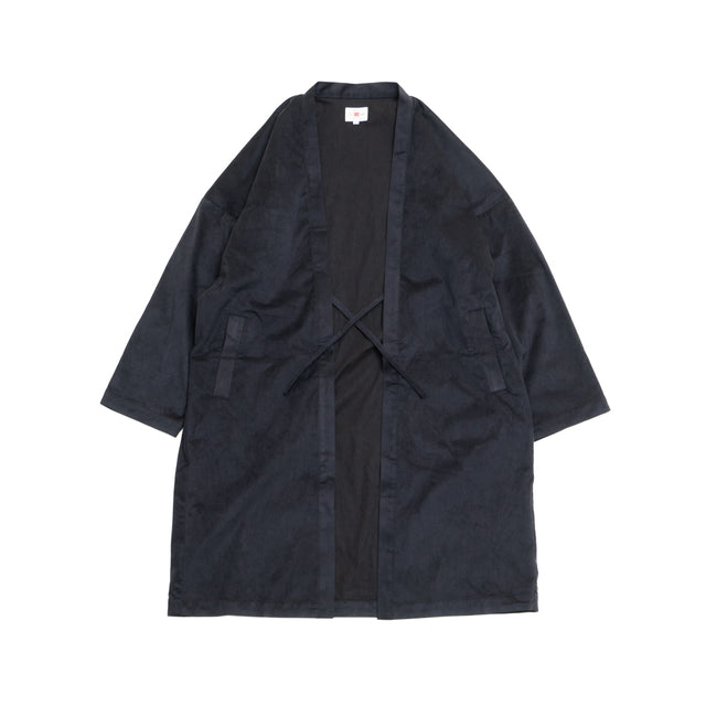 Suede-tone artificialleather cone haori /円錐羽織 / BLACK
