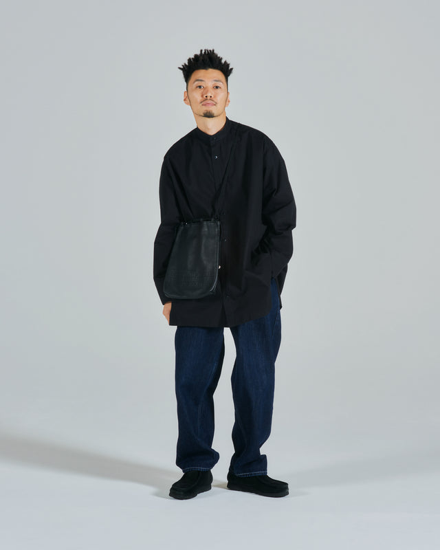 kakuji kincyaku 30 / キリハナ角字巾着30 / BLACK
