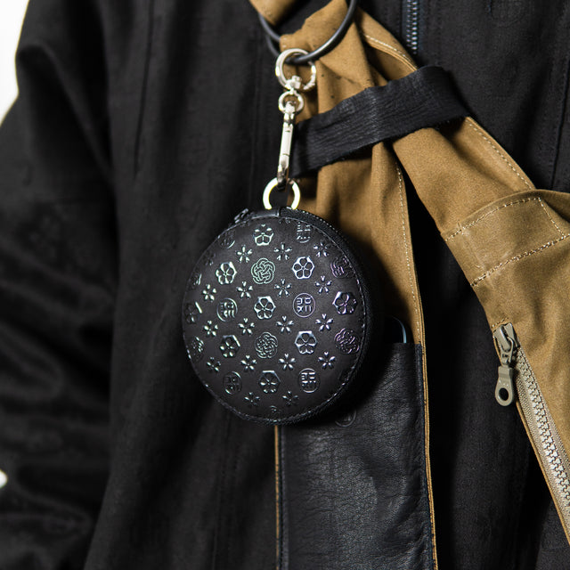 urushi round / 漆ポーチ丸型 / BLACK