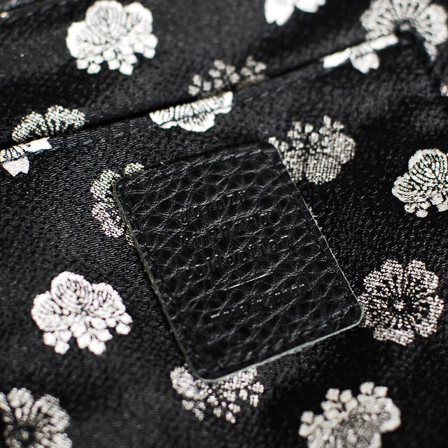 kakuji kincyaku 25 / キリハナ角字巾着25 / BLACK